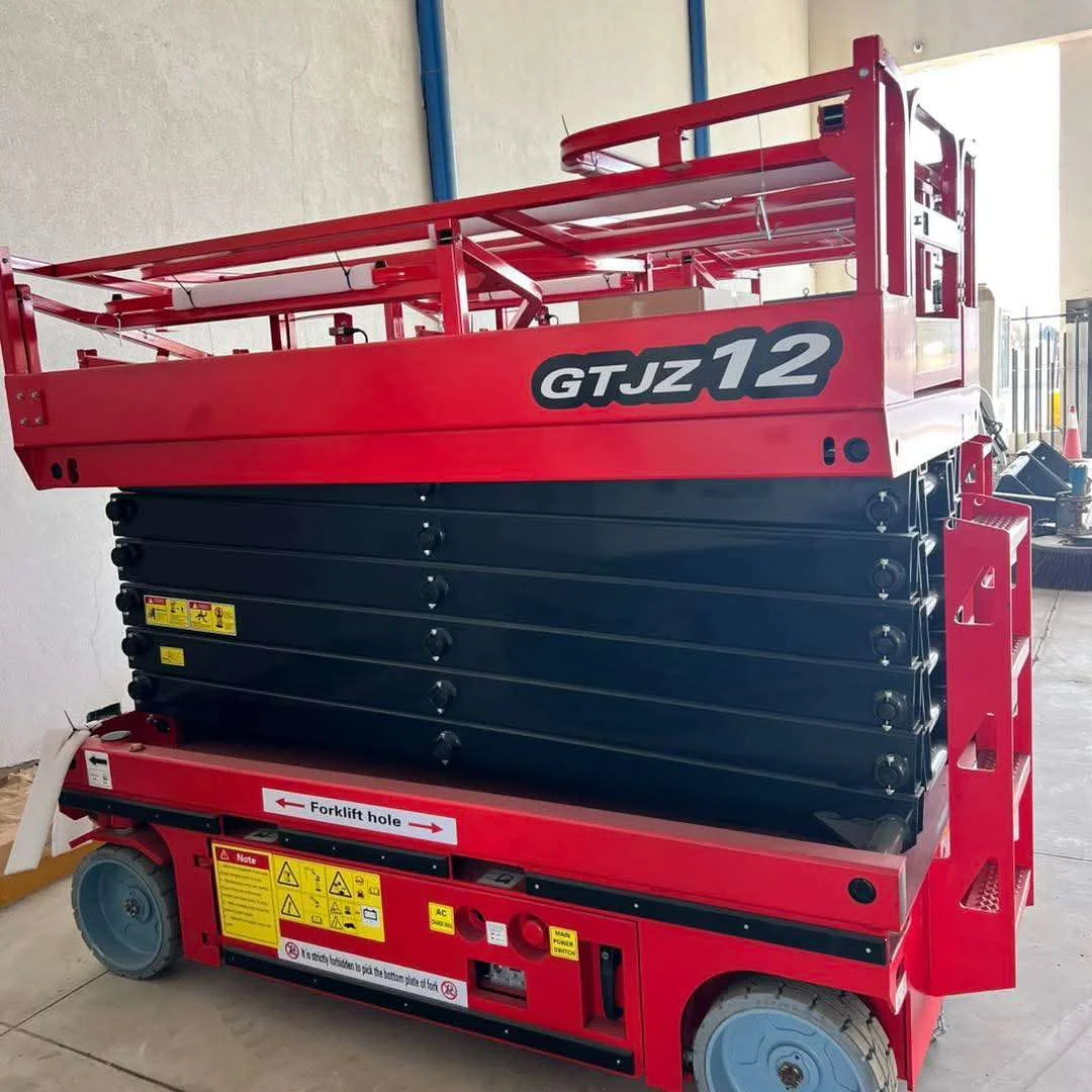 سيزرلفت 10 متر للإيجار✅ Scissor Lift 10m For Rent✅ رافعة مقصية 10 متر✅ منصة رفع مقصية 10 متر