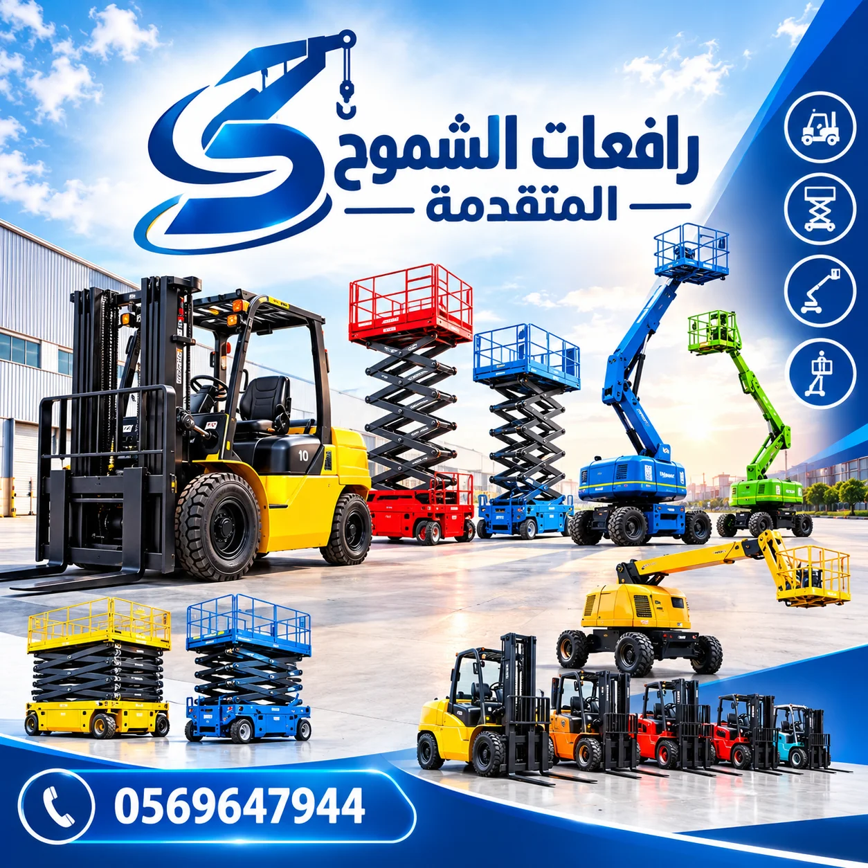 🚧 سيزرلفت للإيجار في الدمام