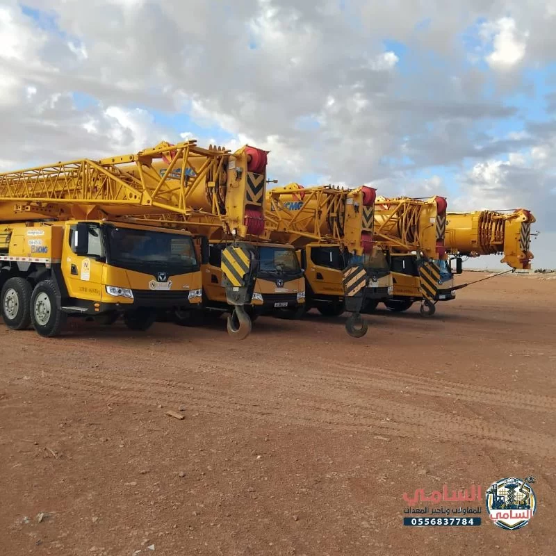 كرينات موبايل، تلسكوبية، ونش، تاور كرين للإيجار في الرياض والدمام وجدة