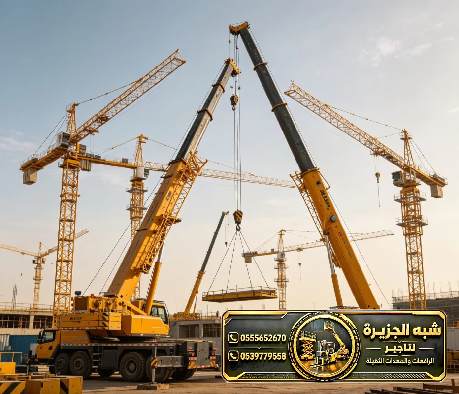 كرين للايجار في جدة | معدات رفع ثقيلة للايجار في جدة