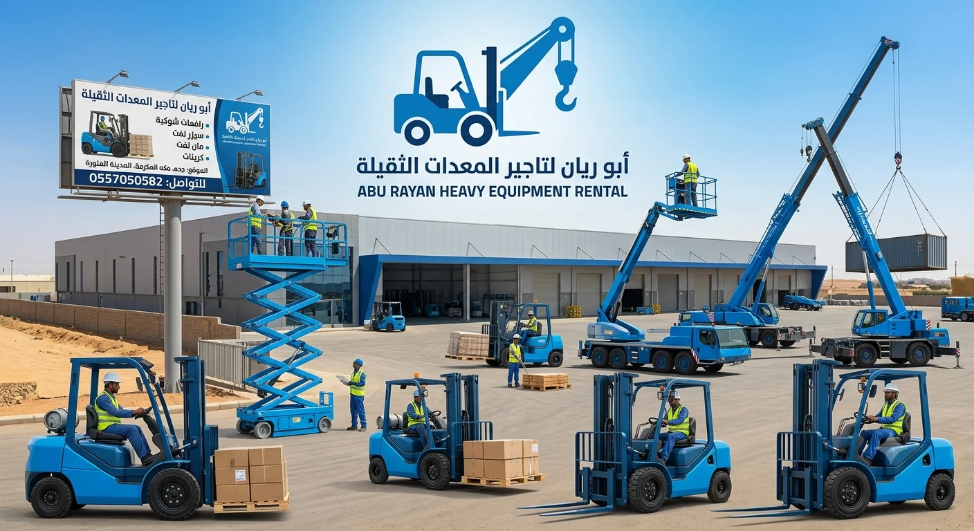 رافعات شوكية للايجار وسيزرلفت ومانلفت للايجار