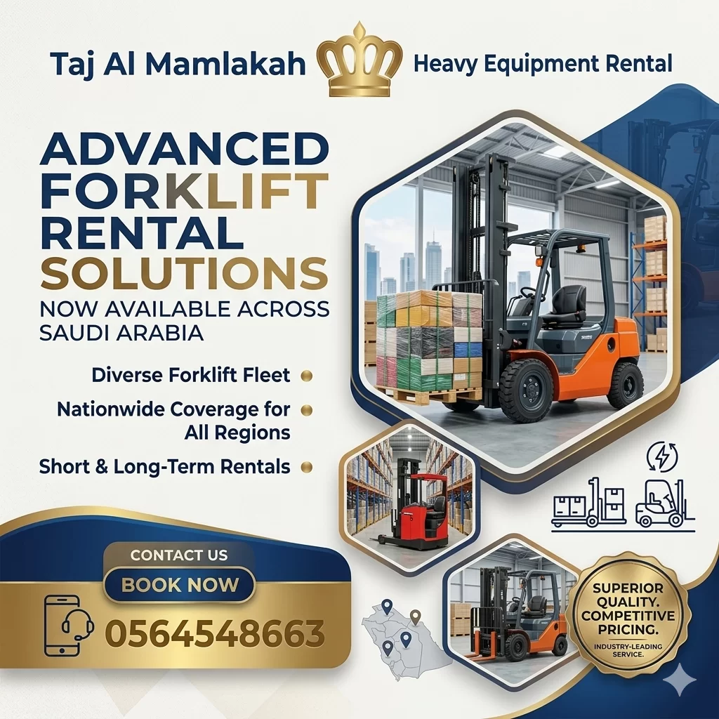 Forklift rental Dammam | Riyadh Jeddah Mecca | 2026 Saudi Arabia