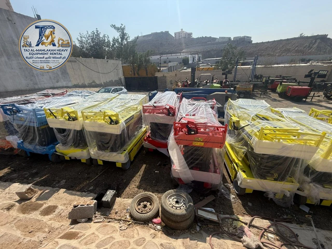 سيزر لفت للإيجار في ثول وكاوست | مقاسات 6 إلى 22 متر | توصيل فوري