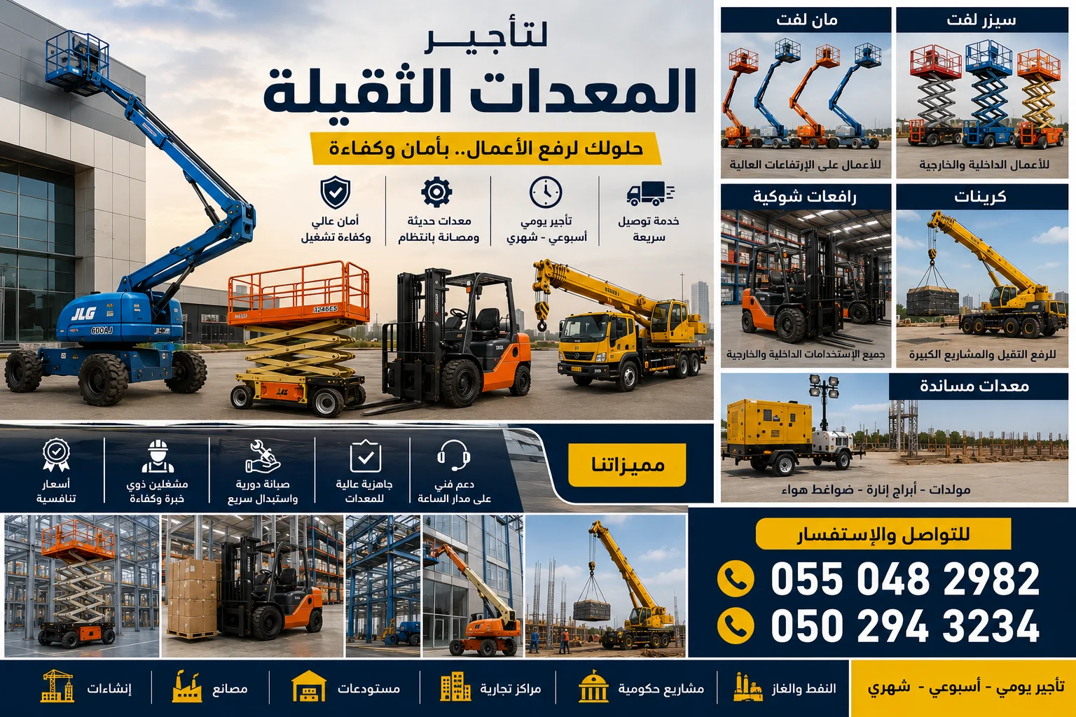 مان لفت 16m 20m 22m 24m 28m 34m 38m 44m 56m للايجار