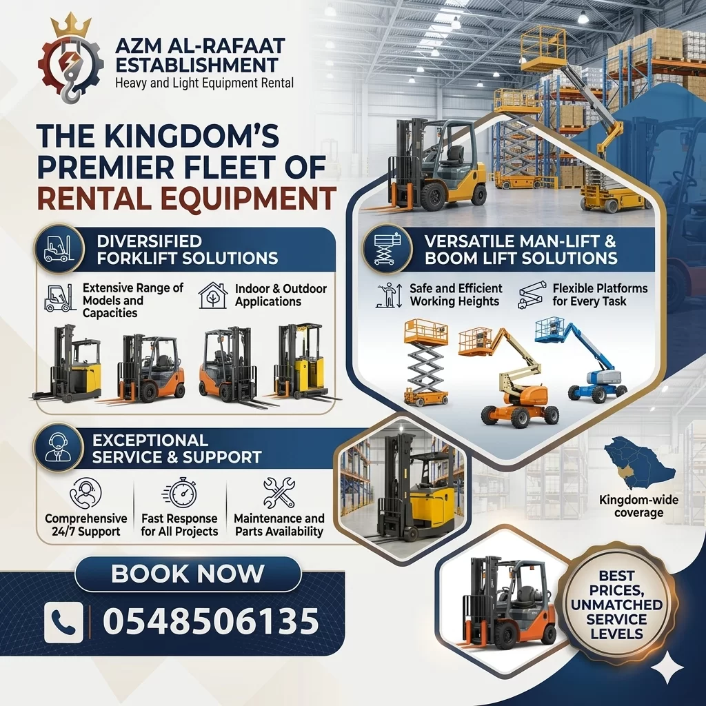Electrician | Forklift rental Dammam - Riyadh | | Telescopic boom lift man lift rental Dammam Saudi Arabia