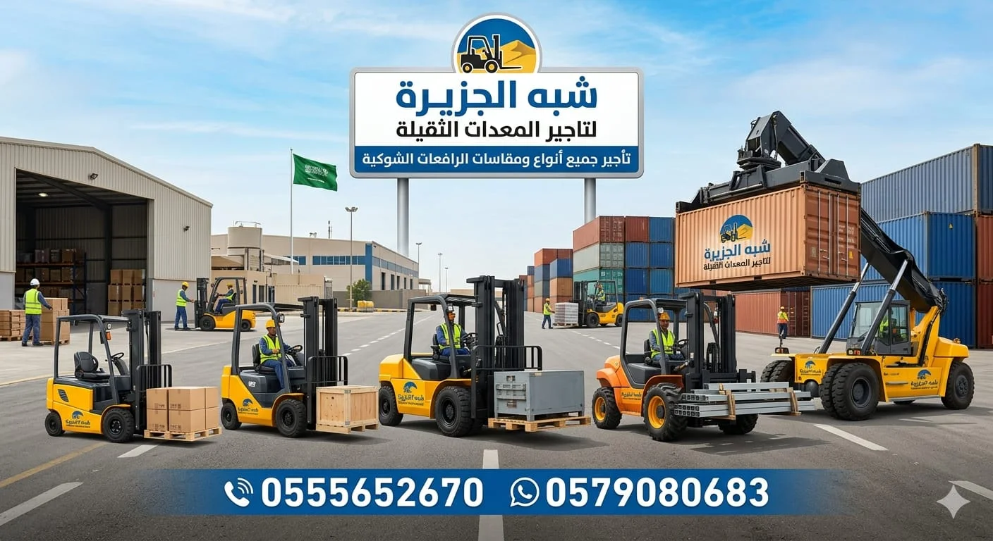 تاجير فوركلفت بالدمام # 0555652670 # رافعات شوكية # ترتيب الطبالي على الرفوف العالية للمخازن والمستودعات