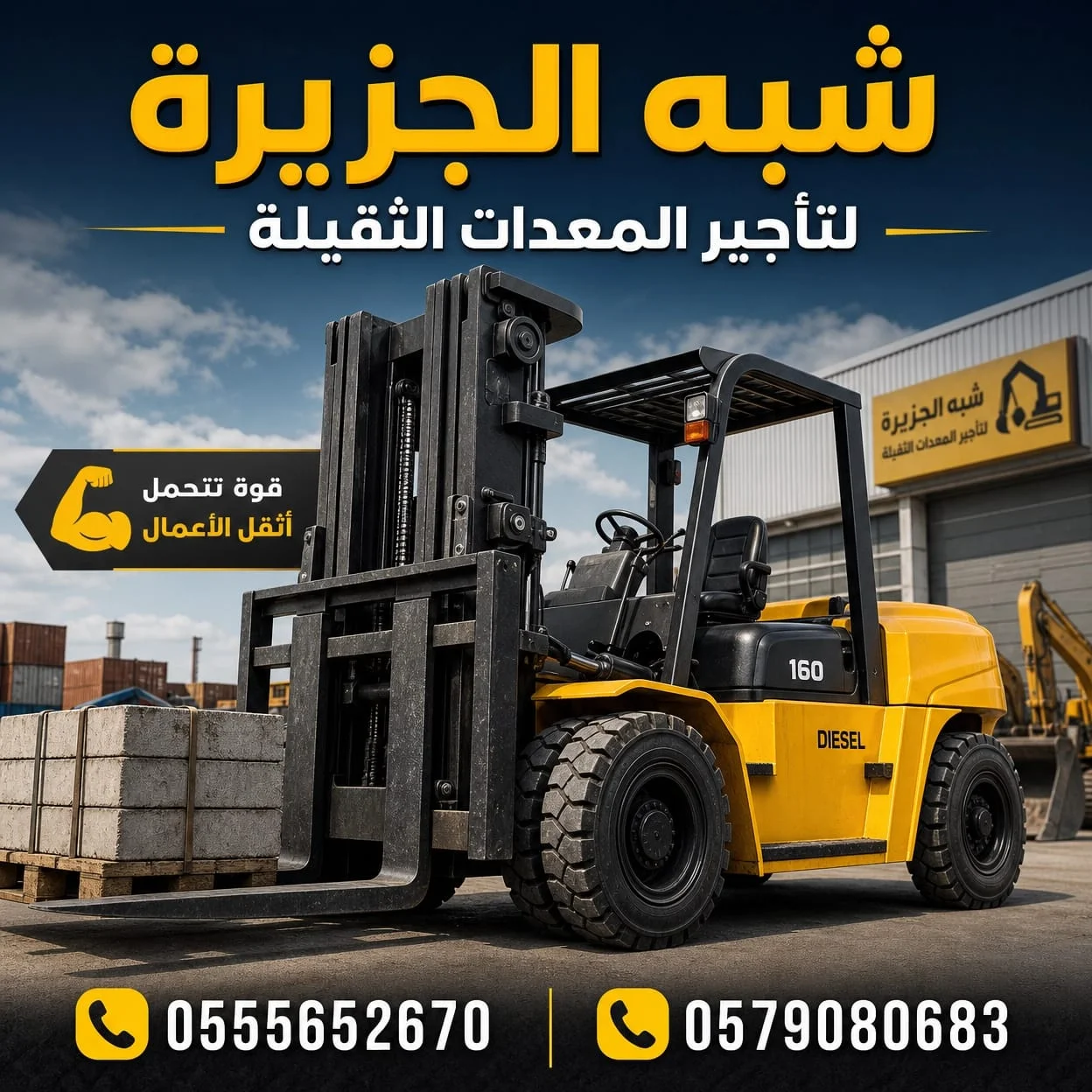 تاجير # فوركلفت للايجار بجدة 🏗 0555652670 🔻 شركة شبه الجزيرة للتاجير
