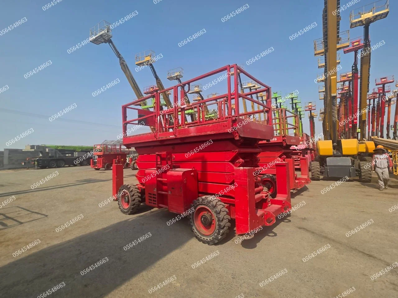 سيزر لفت 10 متر 12 متر 16 متر للايجار في جدة | الصفا - الروضة - الحمراء | Electric Lift Platform | تأجير يومي - أسبوعي - شهري - جاهز للعمل